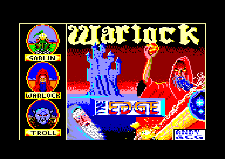 screenshot of the Amstrad CPC game Warlock