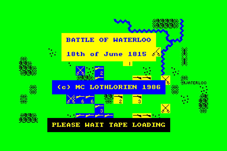 screenshot of the Amstrad CPC game Waterloo