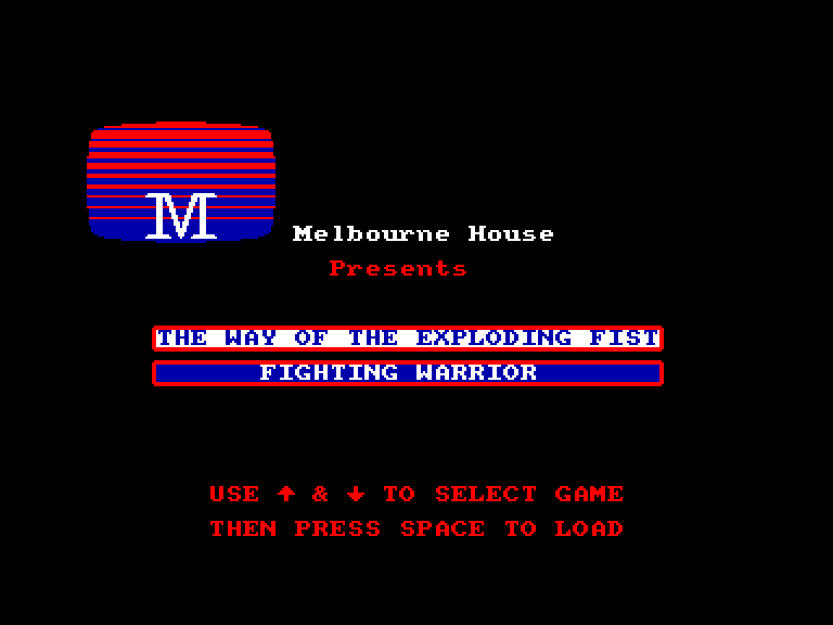 screenshot of the Amstrad CPC game Way of the Exploding Fist , The - Fighting Warrior
