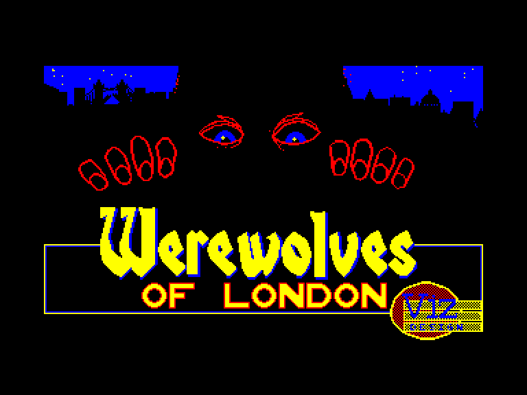 screenshot of the Amstrad CPC game Werewolves of London