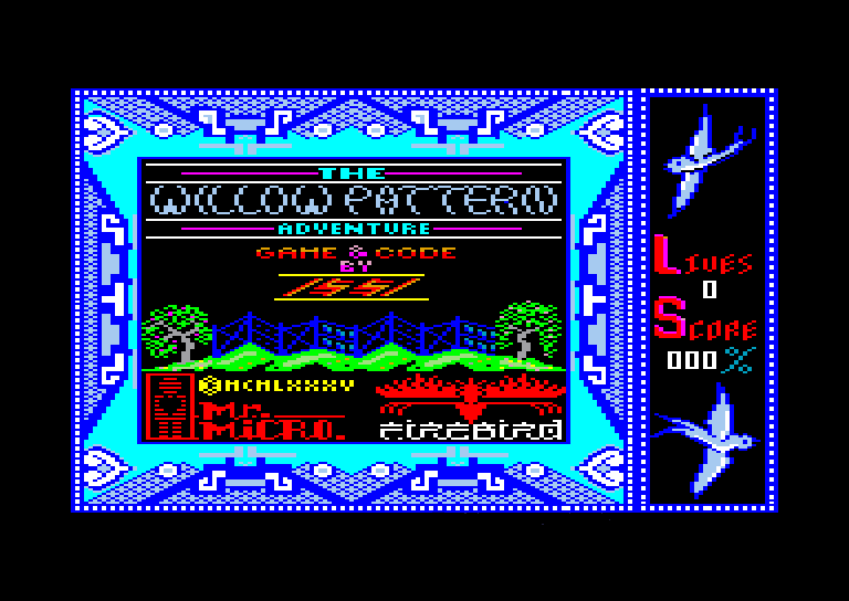 screenshot of the Amstrad CPC game Willow Pattern