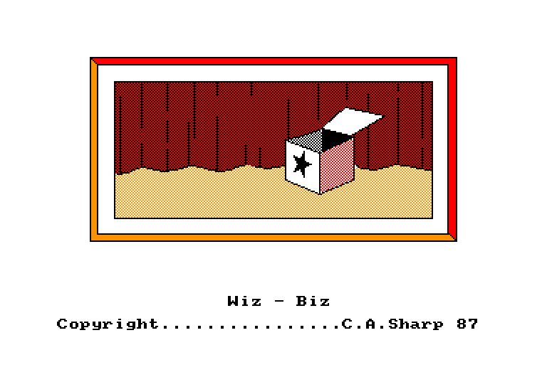 screenshot of the Amstrad CPC game Wiz-Biz