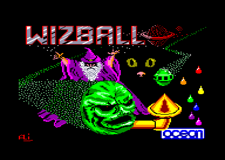 screenshot du jeu Amstrad CPC Wizball