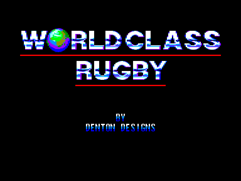 screenshot of the Amstrad CPC game World class rugby