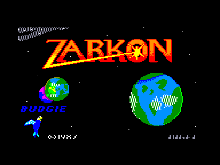 screenshot of the Amstrad CPC game Zarkon