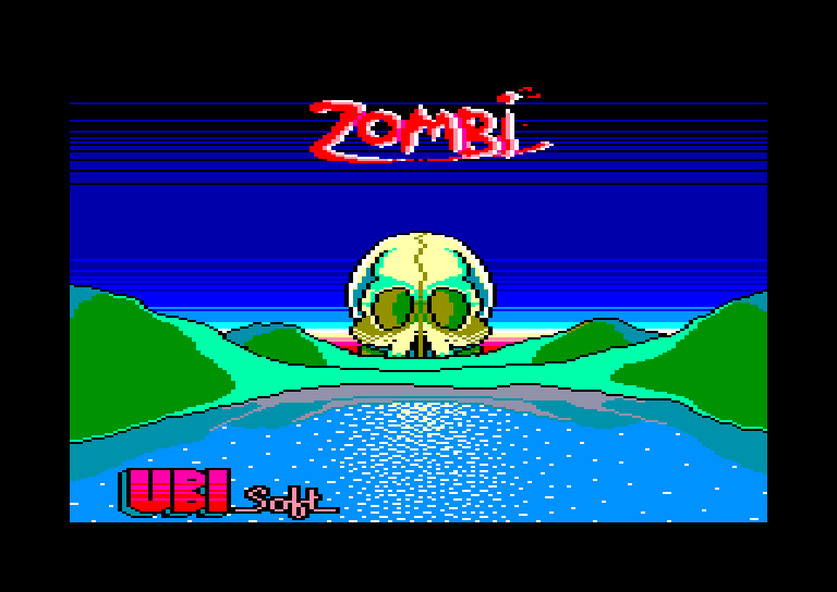 screenshot of the Amstrad CPC game Zombi
