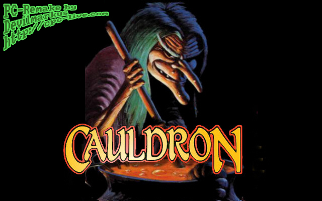 écran de chargement du remake windows de Cauldron par Devilmarkus