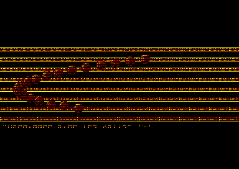 écran de la démo Amstrad demo Garcimor