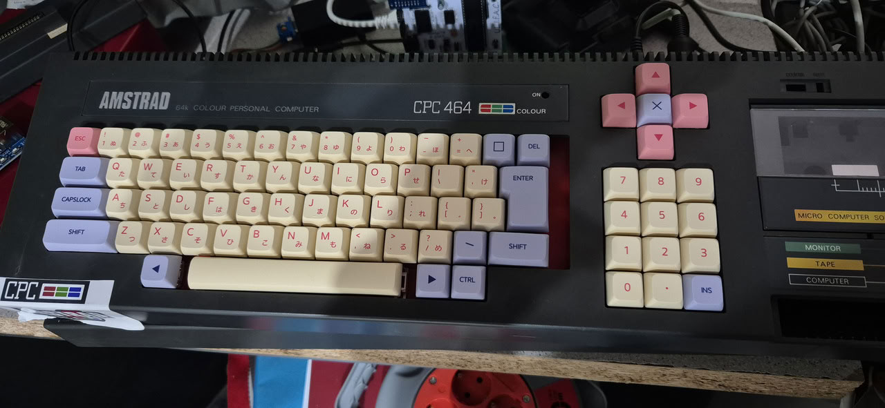 the cherry keyboard inside an Amstrad CPC 464