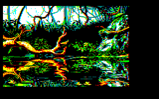 5ème écran d'un possible jeu Maupiti island sur Amstrad CPC
